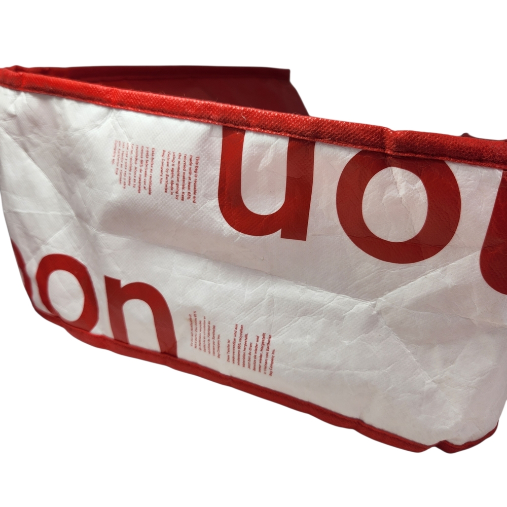 Lululemon Reusable Shopping Tote Bag Set (Lot of 2) - Red & Black Typography - Picture 5 of 9
